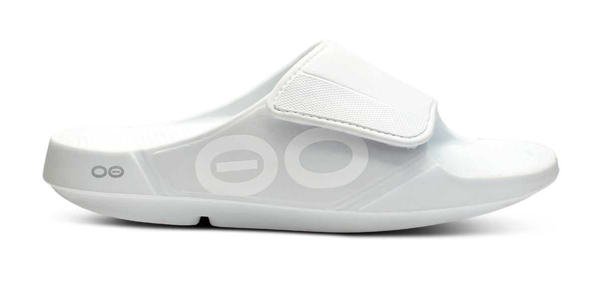 Sandalias OOFOS OOahh Deporte Flex Hombre Blancos | MX1028PJ