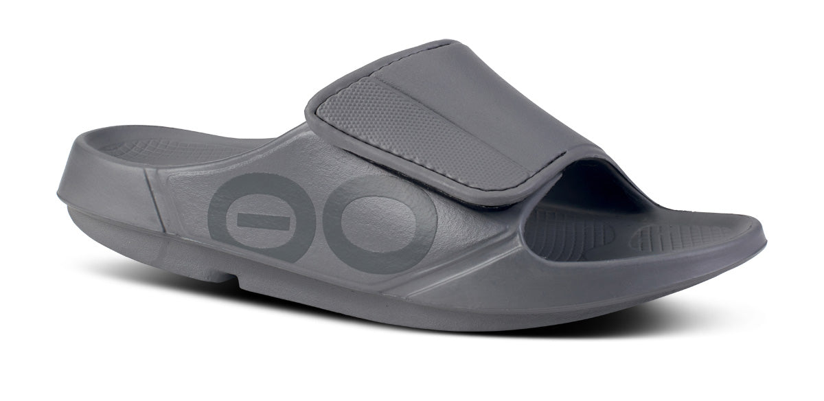 Sandalias OOFOS OOahh Deporte Flex Hombre Grises | MX1030IL