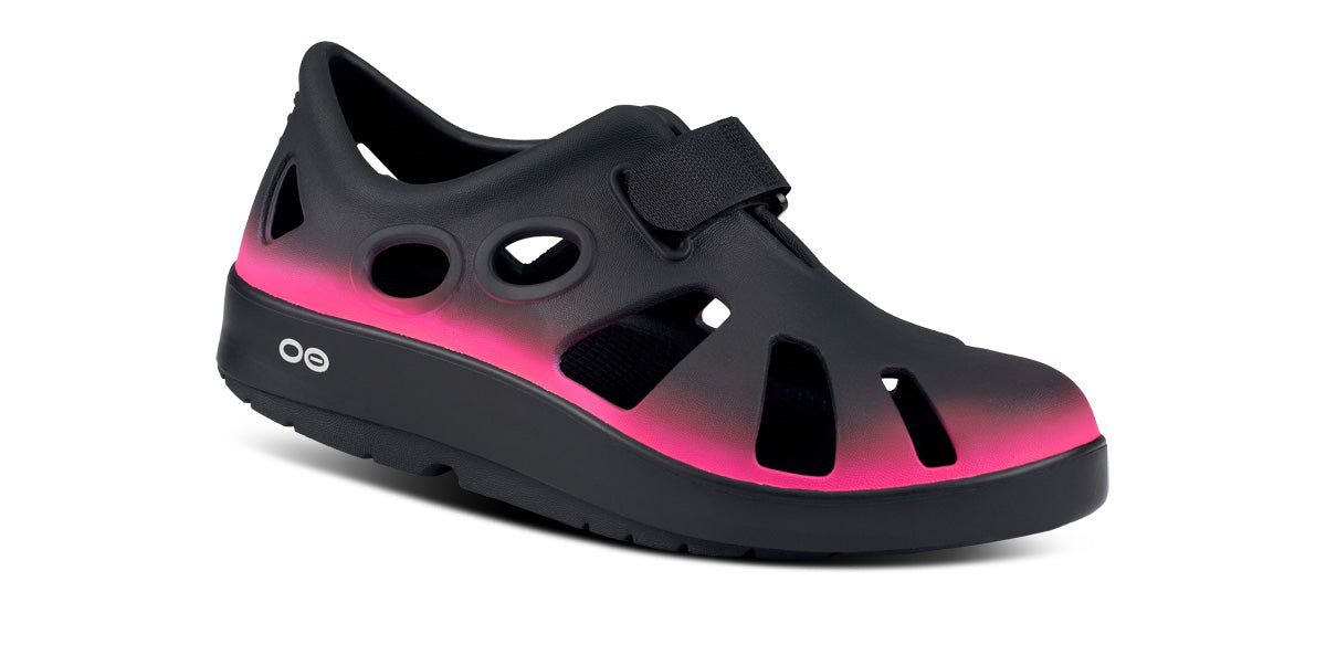 Sandalias OOFOS OOcandoo Mujer Negros Rosas | MX1120CT