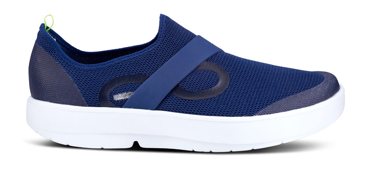 Zapatos OOFOS OOmg Low Hombre Blancos Azul Marino | MX1014BE