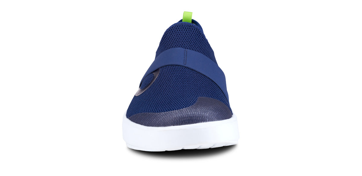 Zapatos OOFOS OOmg Low Hombre Blancos Azul Marino | MX1014BE