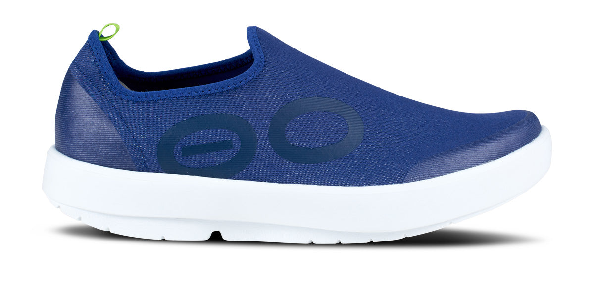 Zapatos OOFOS OOmg eeZee Low Hombre Blancos Azul Marino | MX1006YX