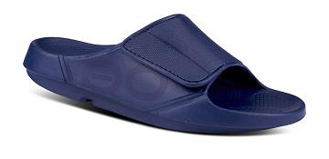 Sandalias OOFOS OOahh Deporte Flex Hombre Azul Marino | MX1029OK