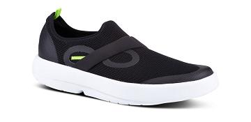 Zapatos OOFOS OOmg Low Hombre Blancos Negros | MX1015VR