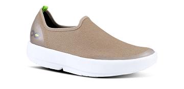 Zapatos OOFOS OOmg eeZee Low Mujer Blancos Marrom | MX1087EB